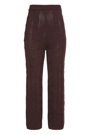 Cable Knit Pants in Chestnut