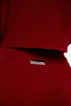 Load image into Gallery viewer, Ribbed Flared Pants in Crimson
