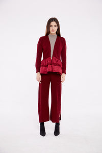 Wide Leg Pants in Ruby