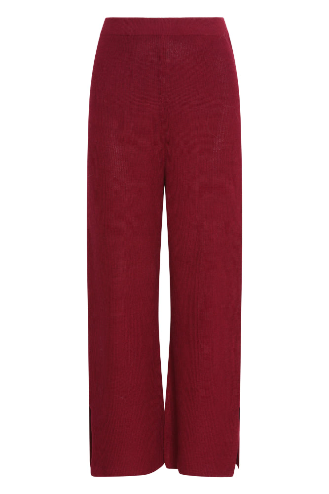 Wide Leg Pants in Ruby