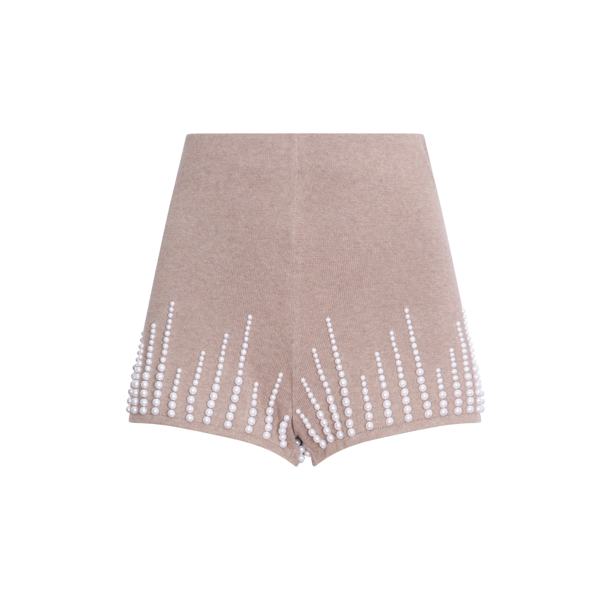 Embellished Hot Pants in Taupe