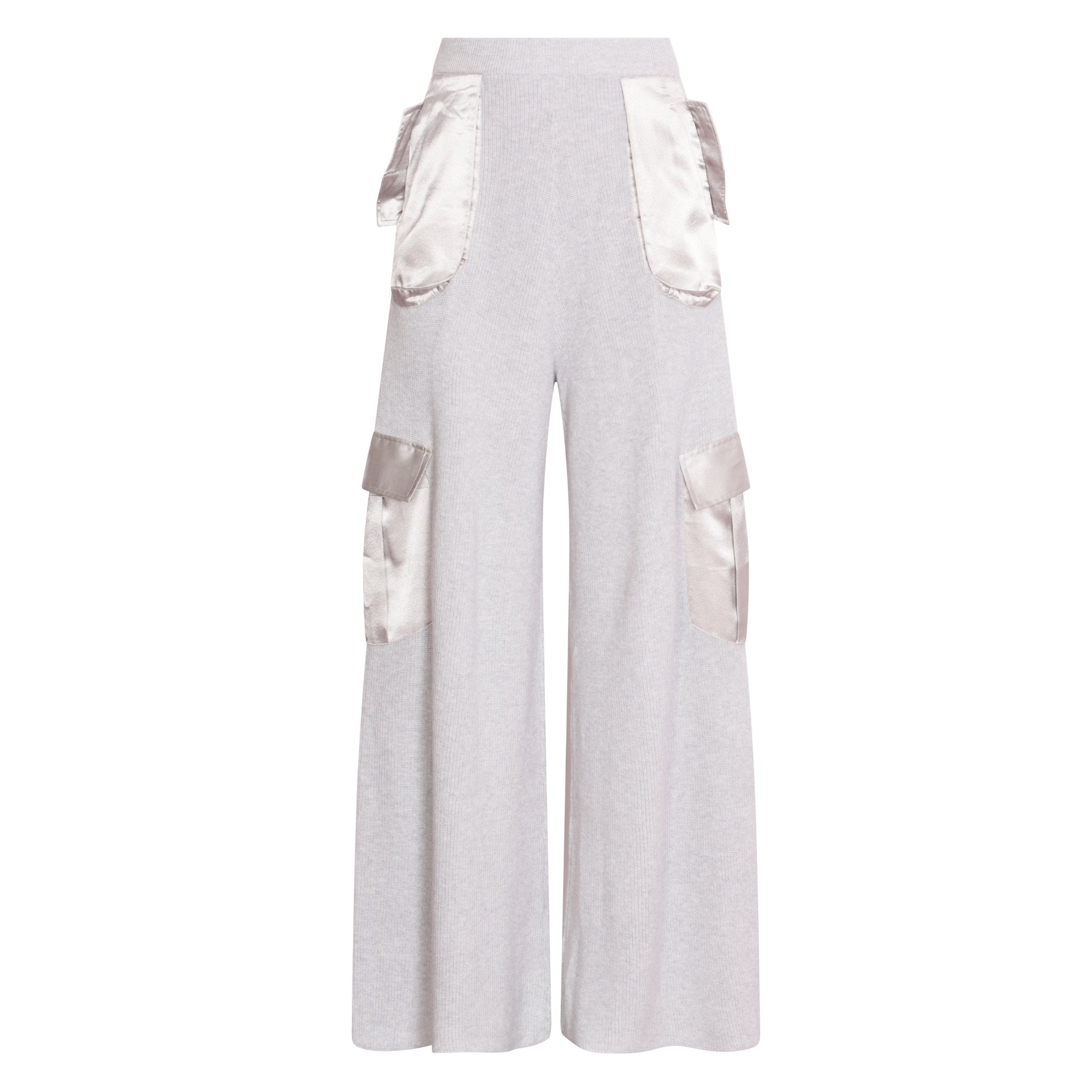 Cargo Pants with Satin Pockets in Ash