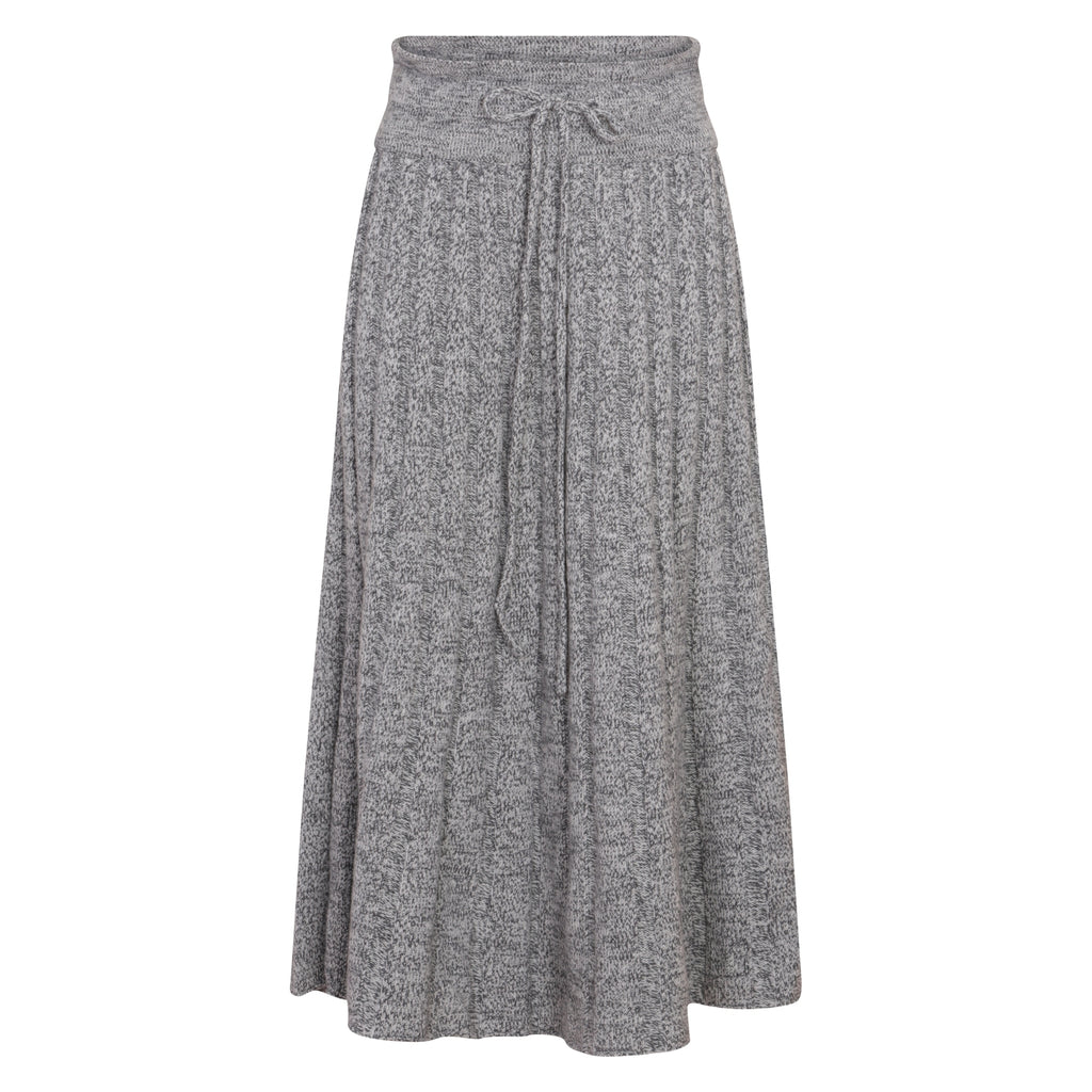 The Pleated Midi Skirt in Ink