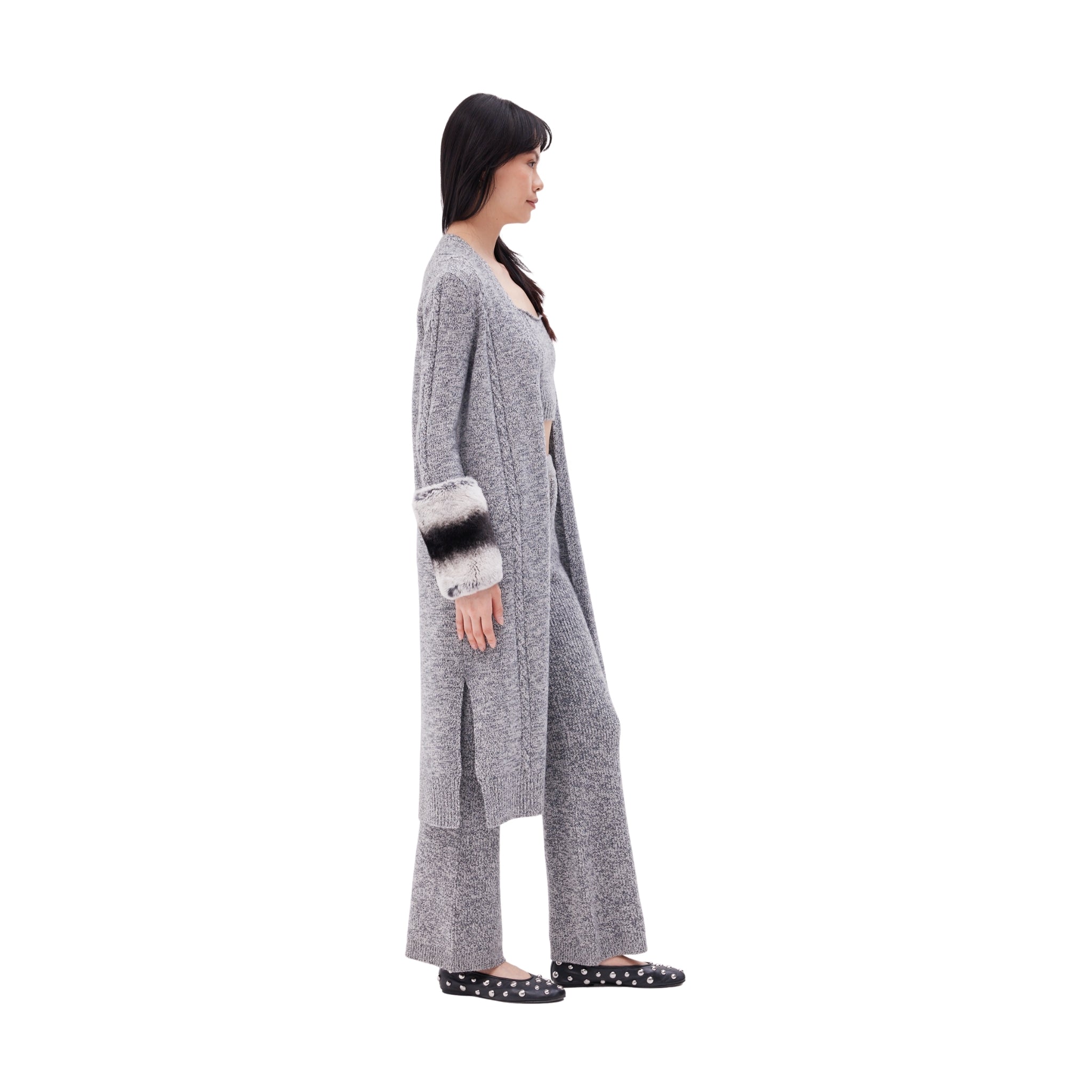 The Long Cuff Cardigan in Ink