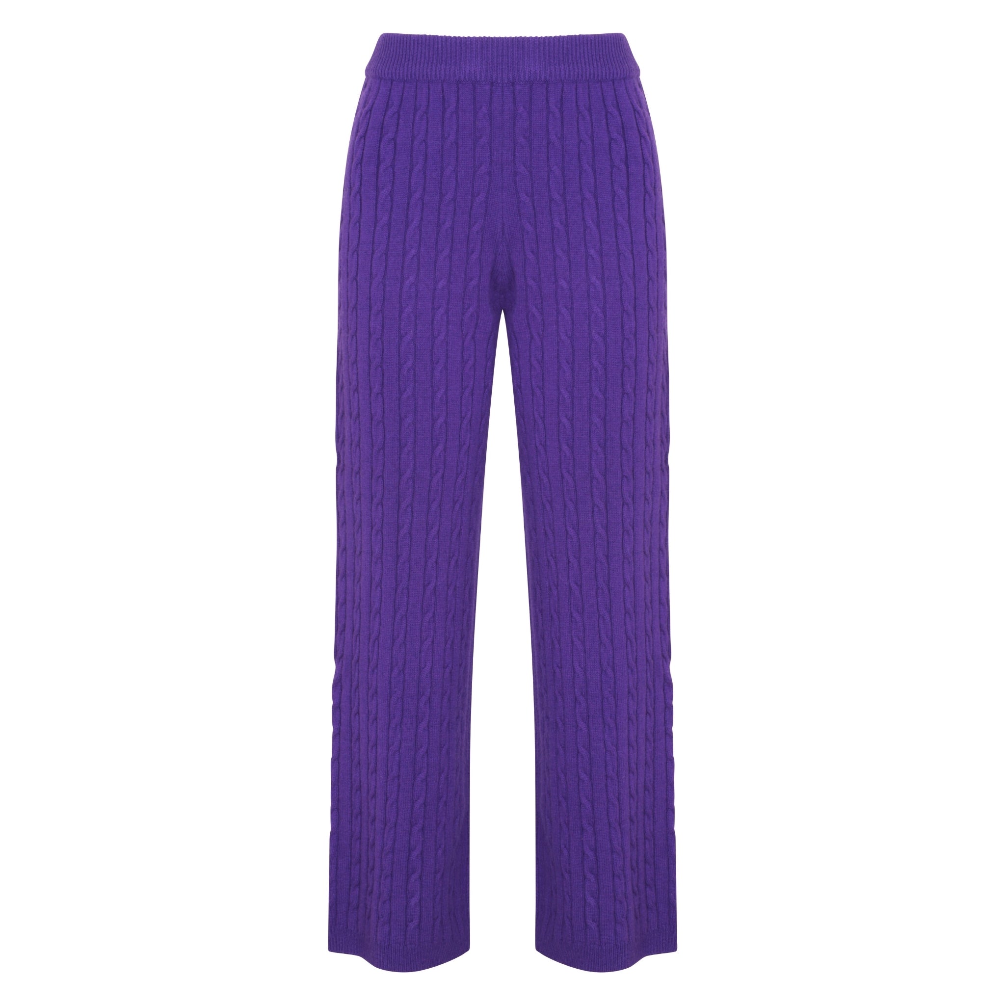 The Cable Knits Pants in Royal Violet