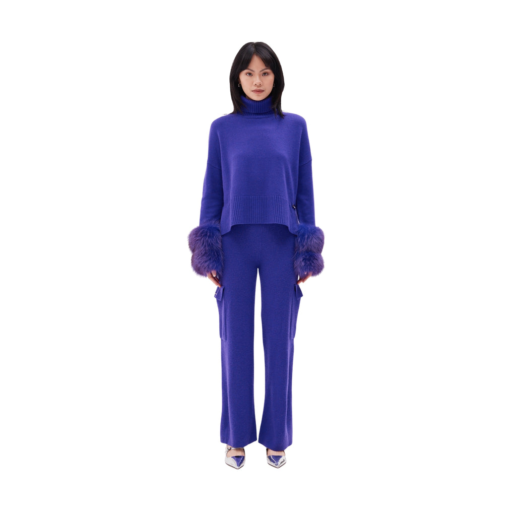 The Polo Neck with Cuffs in Royal Violet