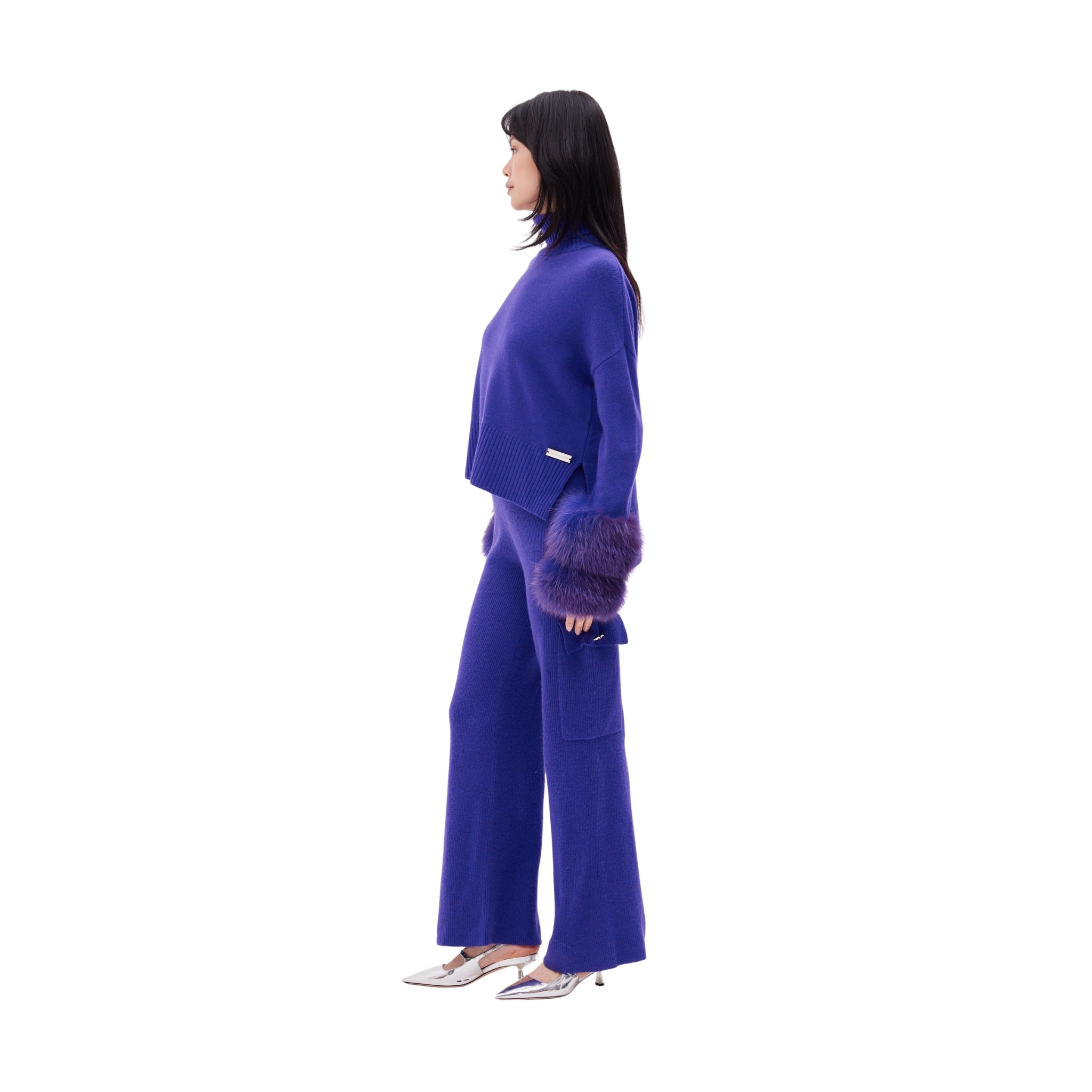 The Polo Neck with Cuffs in Royal Violet