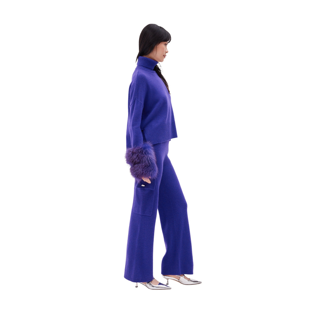 The Polo Neck with Cuffs in Royal Violet