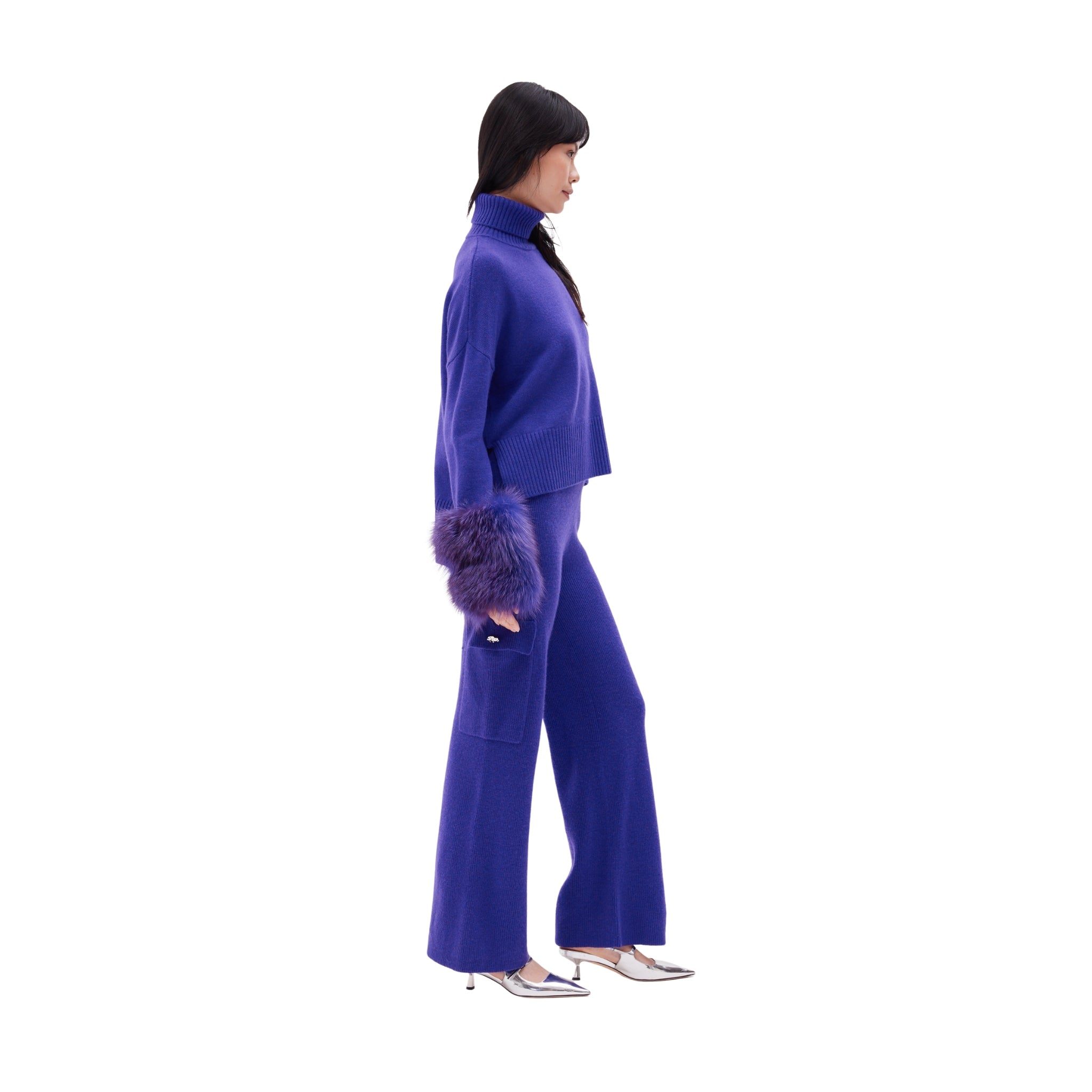 The Polo Neck with Cuffs in Royal Violet