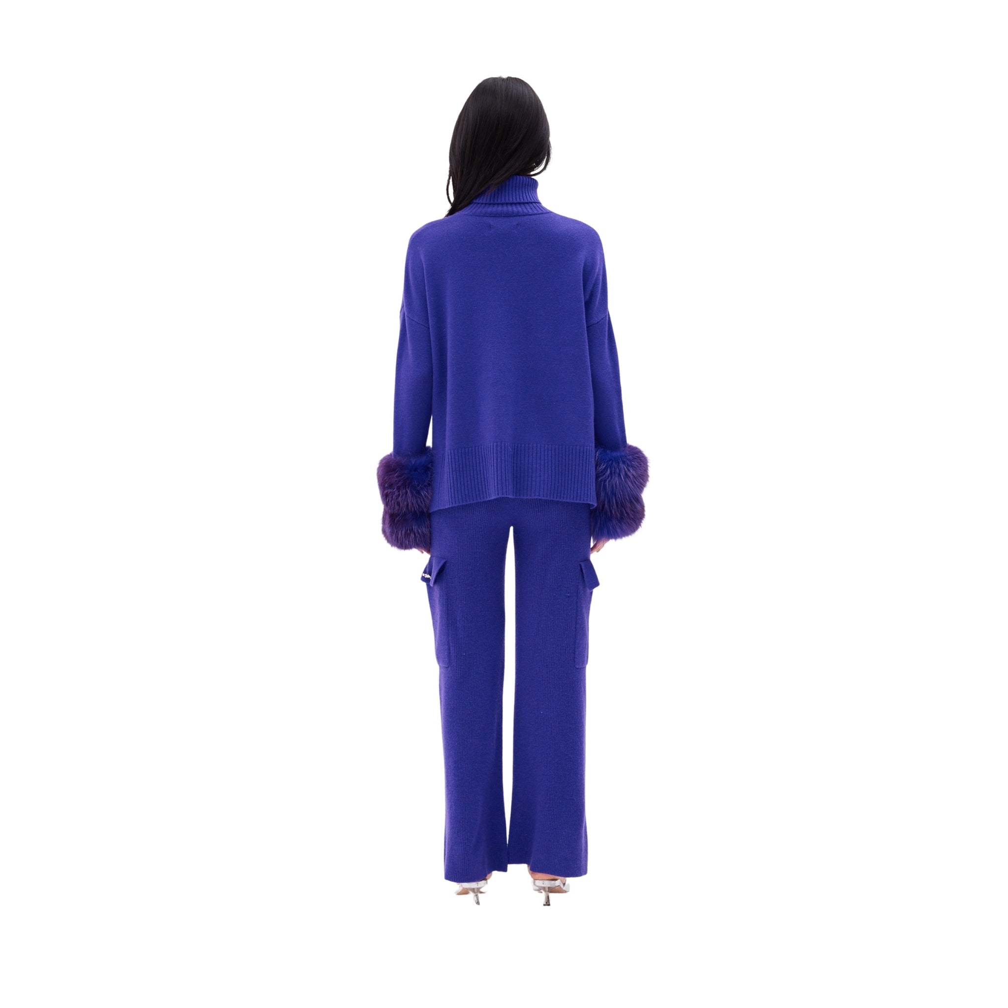 The Polo Neck with Cuffs in Royal Violet