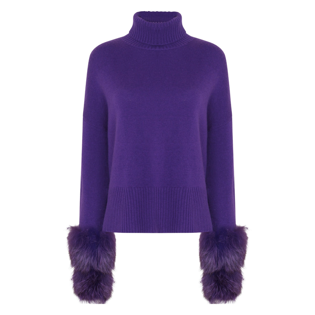 The Polo Neck with Cuffs in Royal Violet