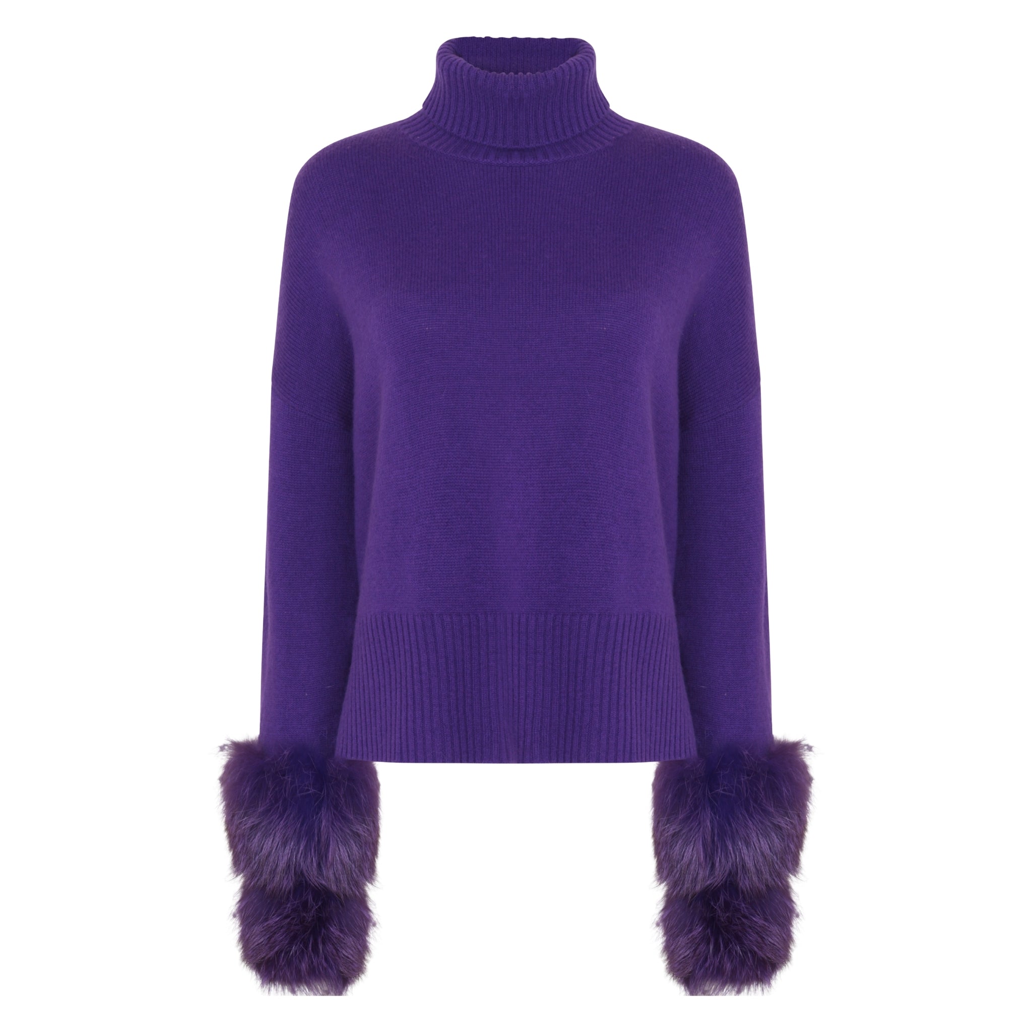 The Polo Neck with Cuffs in Royal Violet