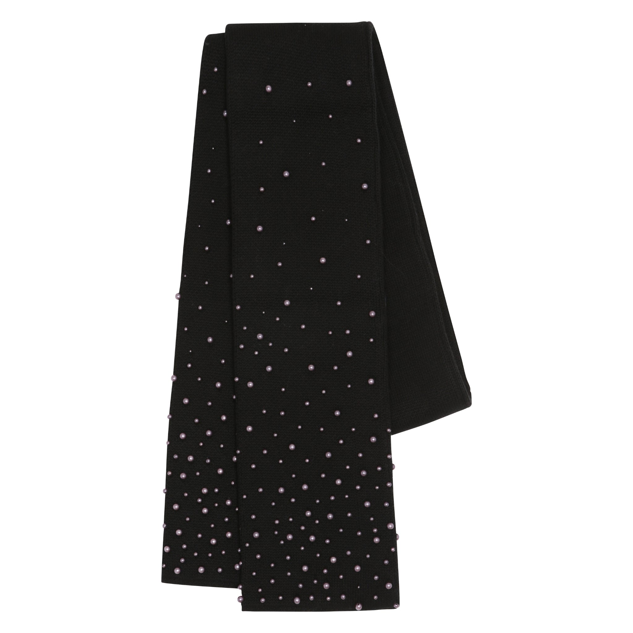 The Button Detail Nehru Collar Jacket with Matching Scarf in Black