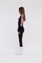 Load image into Gallery viewer, SKI: Apres Ski Triple Tone Jumpsuit with Cuffs in Black
