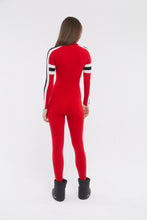 Load image into Gallery viewer, SKI: Triple Tone Base Layer Jumpsuit in Red
