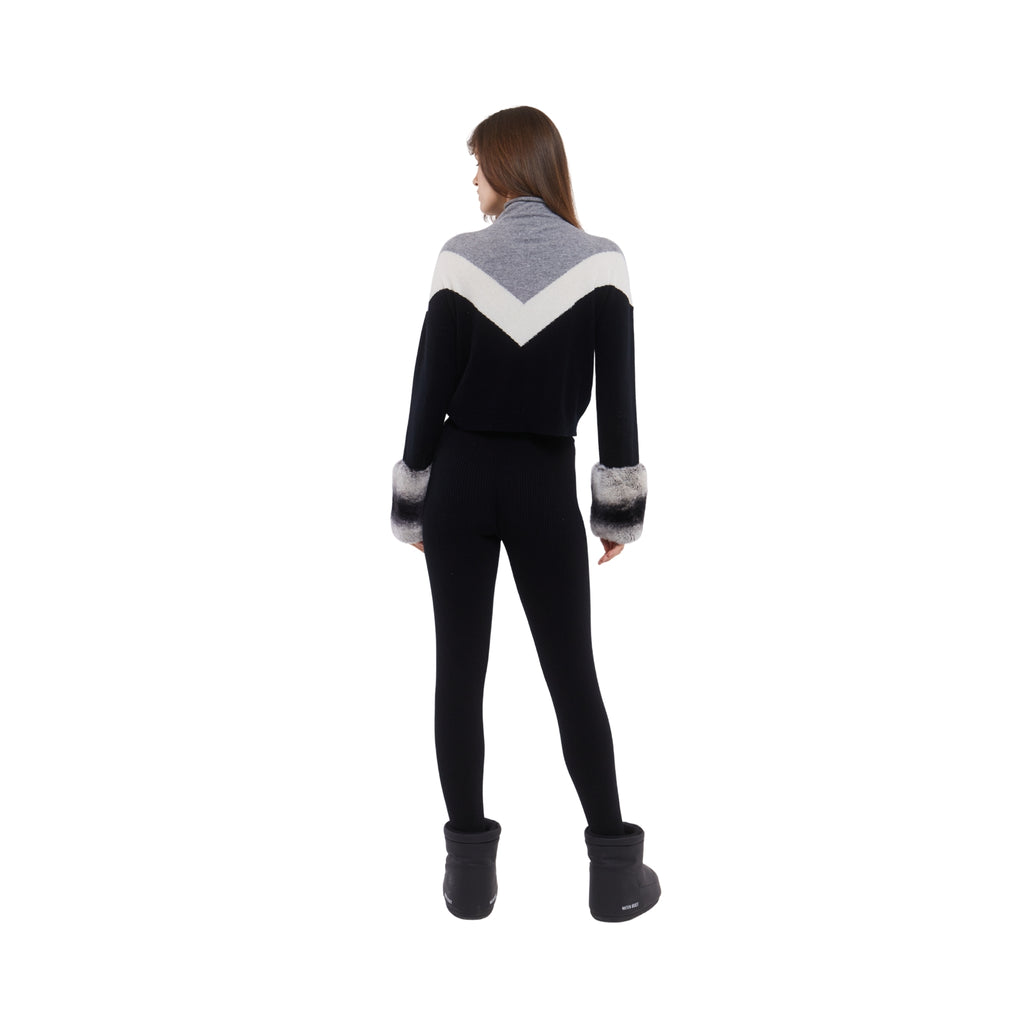 Base Layer Black Ribbed Stirrups