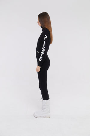 SKI: 'ON PISTE' Base Layer in Black