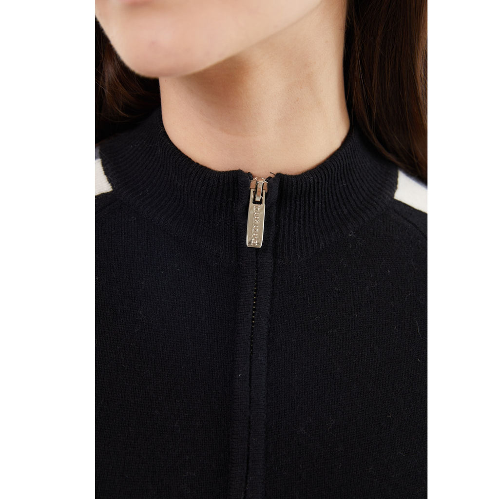 The Stripe Detail Jumpsuit with Cuffs in Black