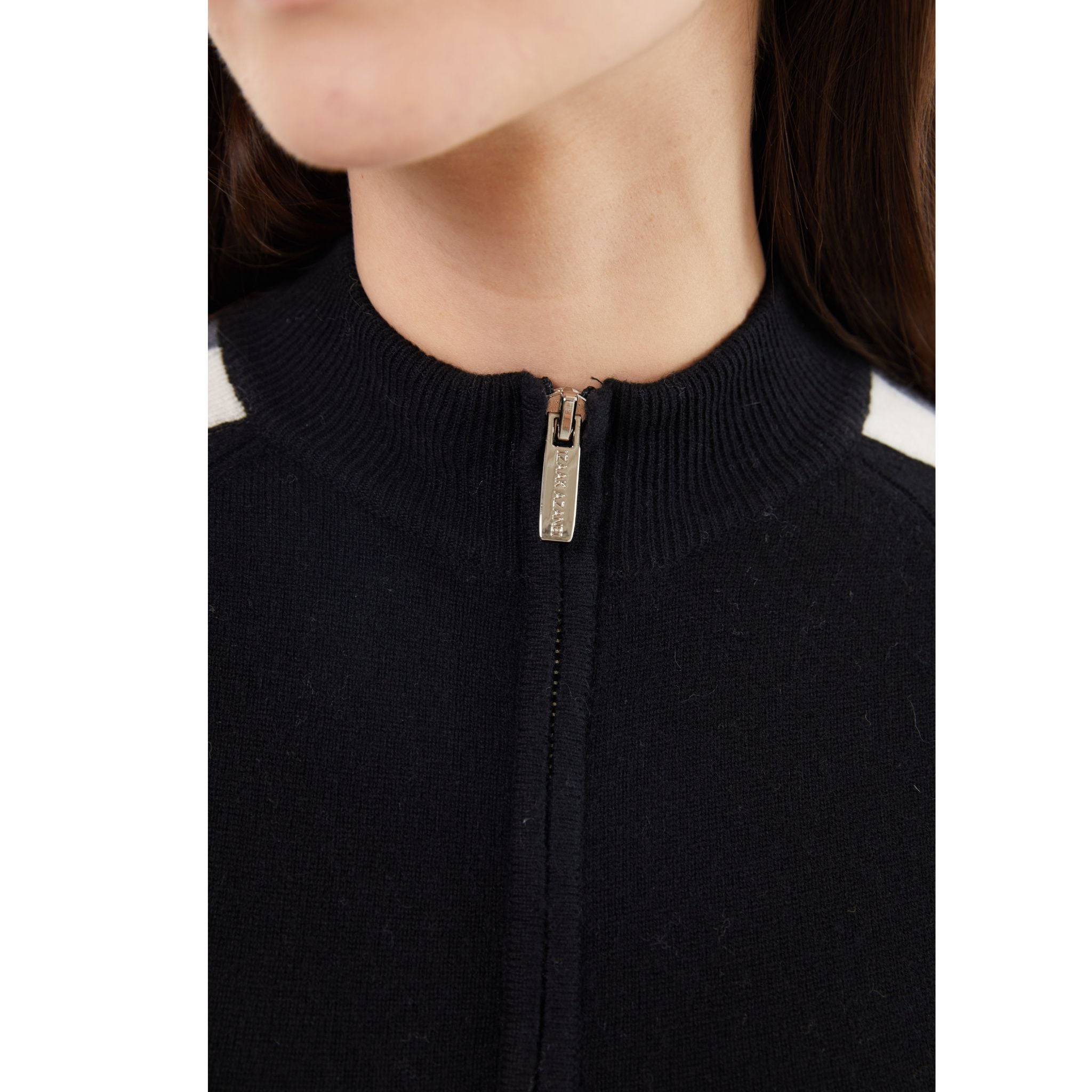 The Stripe Detail Jumpsuit with Cuffs in Black