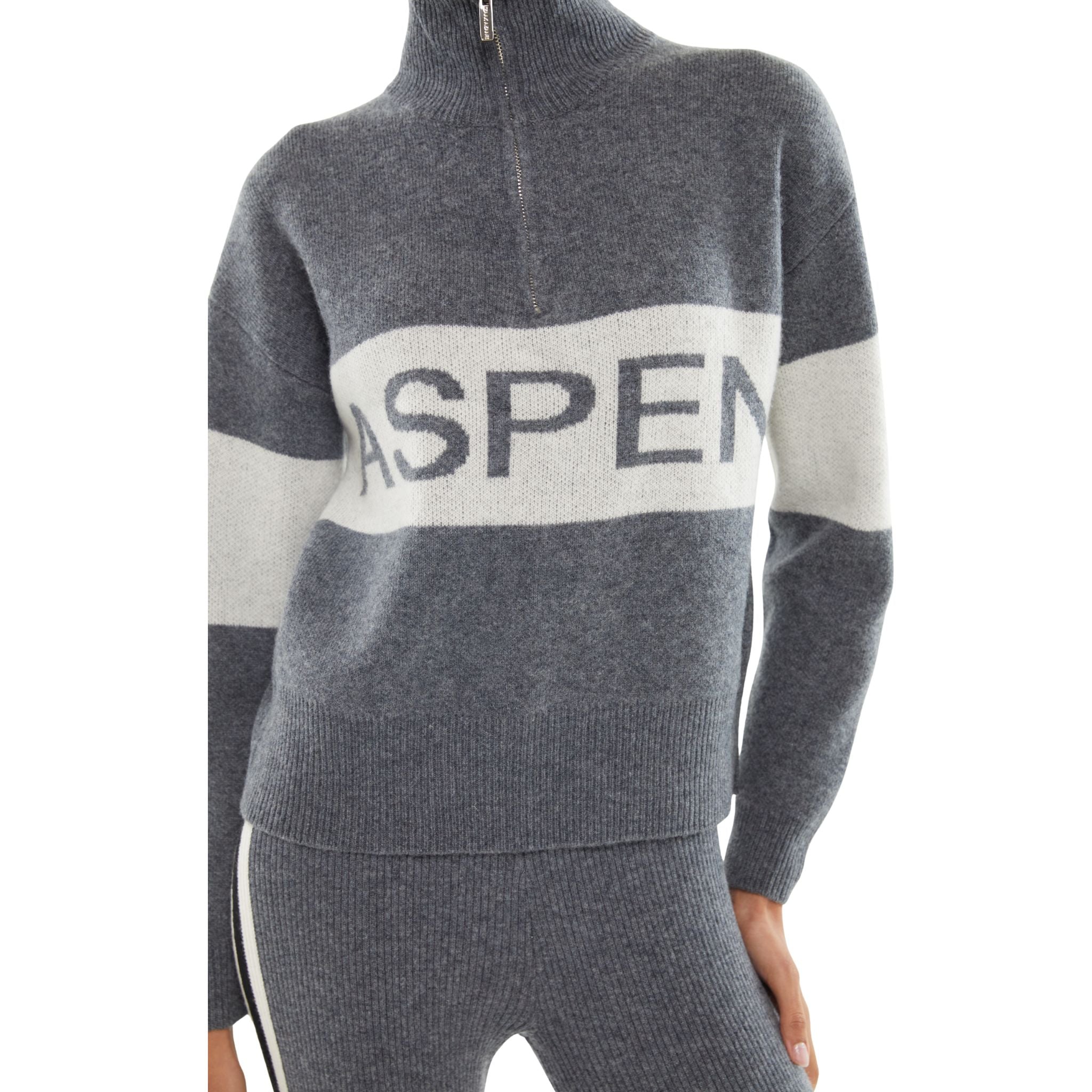 The 'ASPEN' Zip Up Pullover in Slate