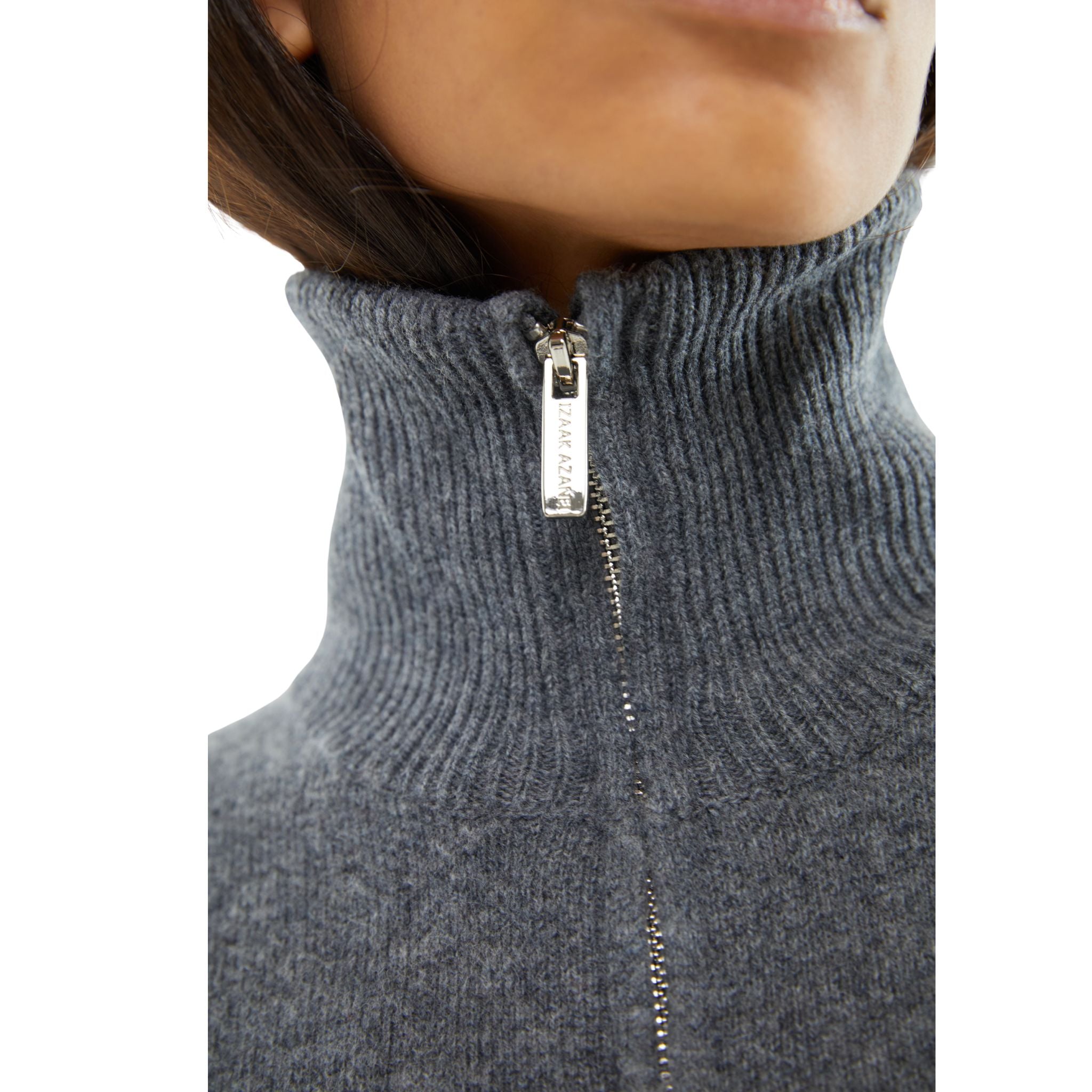 The 'ASPEN' Zip Up Pullover in Slate