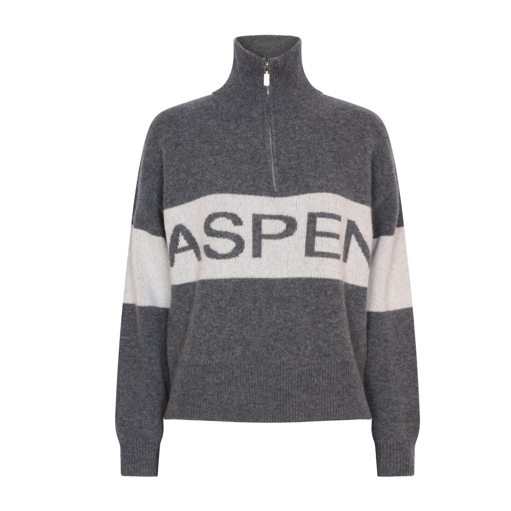The 'ASPEN' Zip Up Pullover in Slate