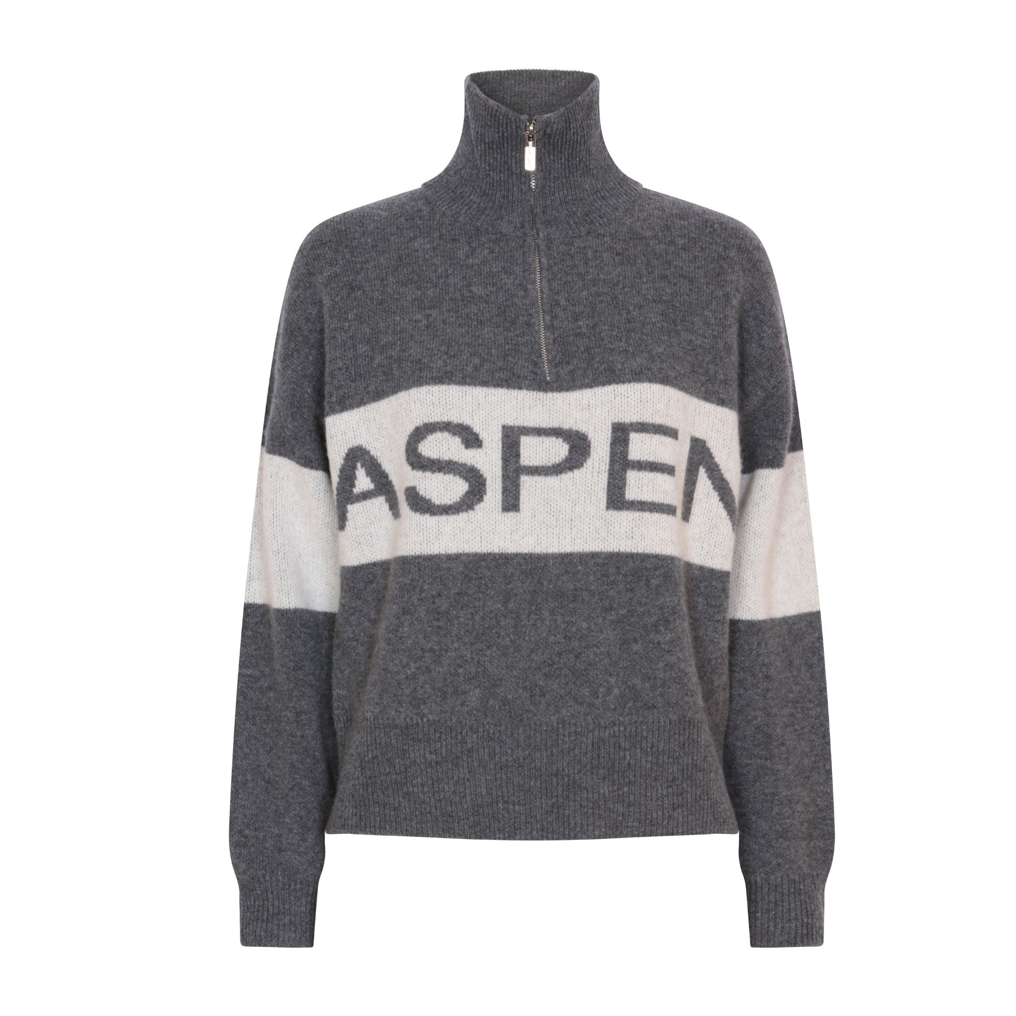The 'ASPEN' Zip Up Pullover in Slate