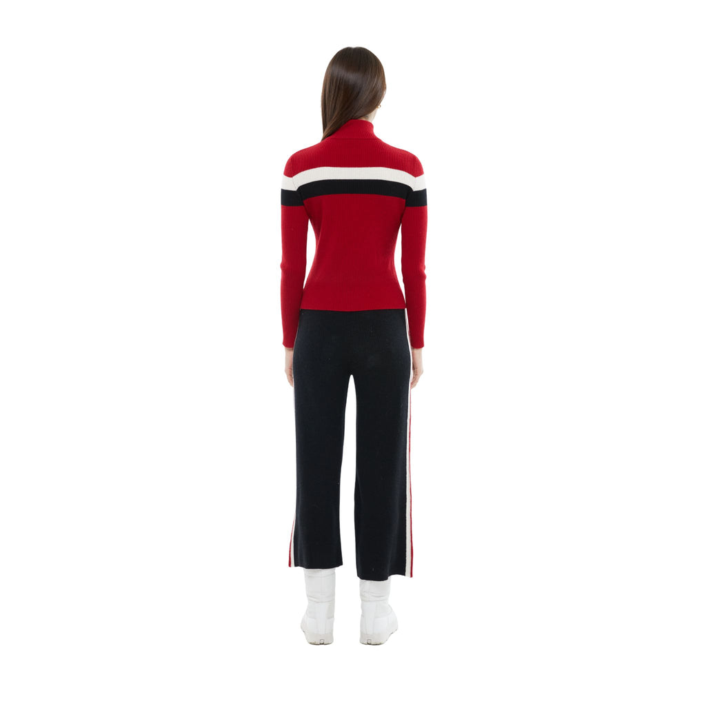 The V Stripe Detail Zip Up Layer in Blaze