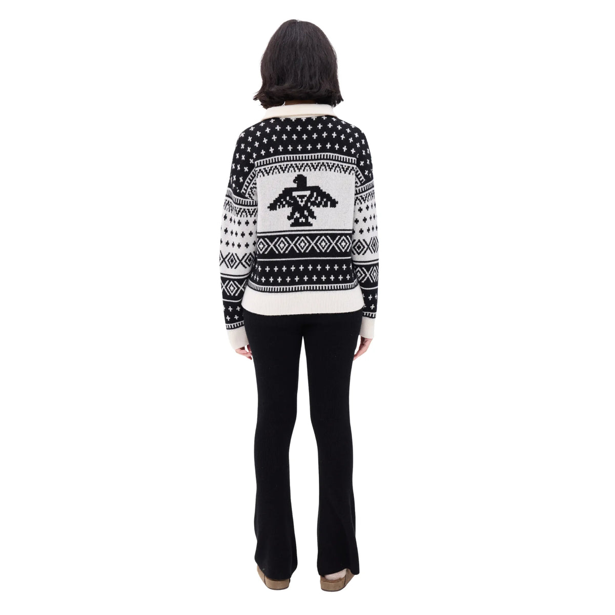 The Nordic Print Zip Up Sweater