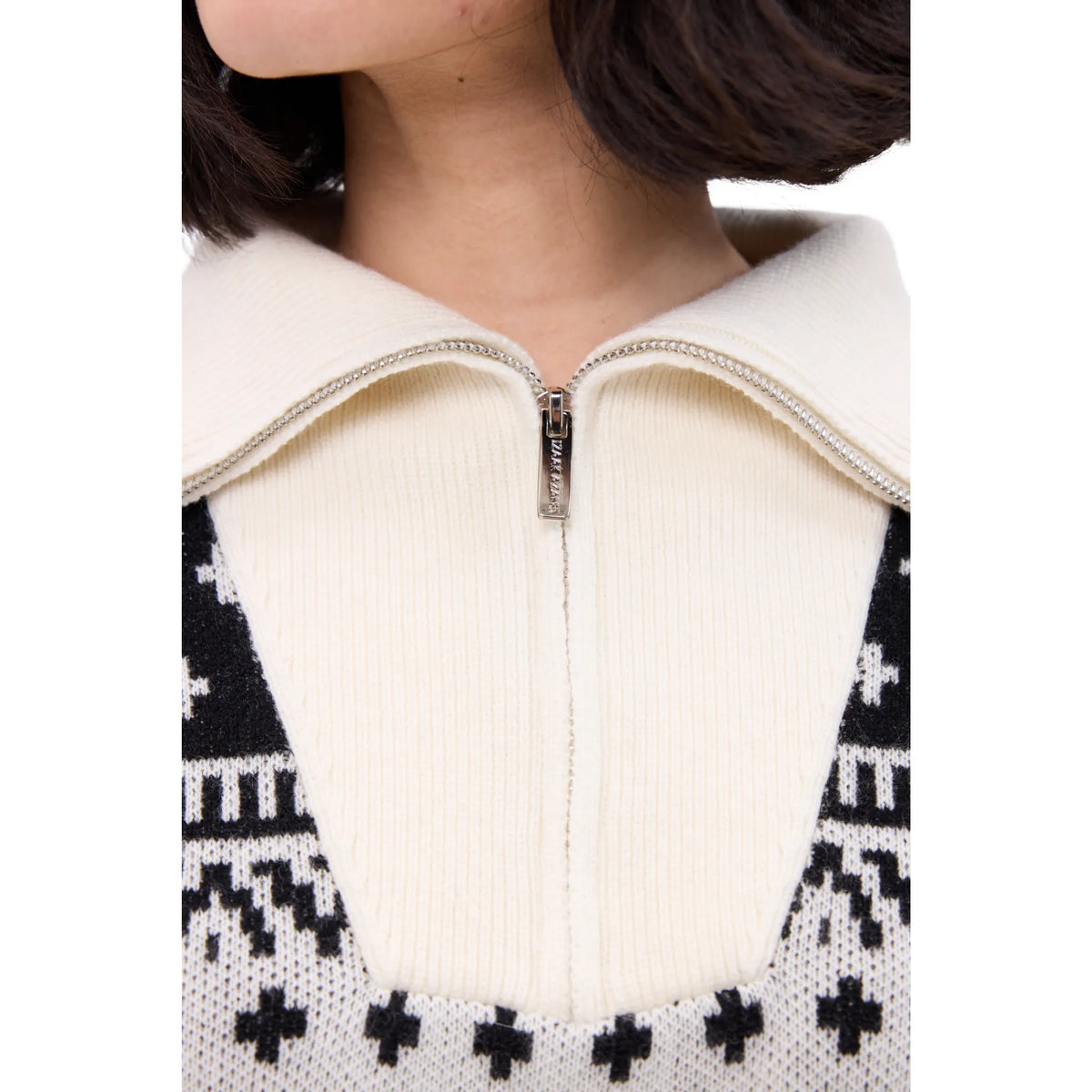 The Nordic Print Zip Up Sweater