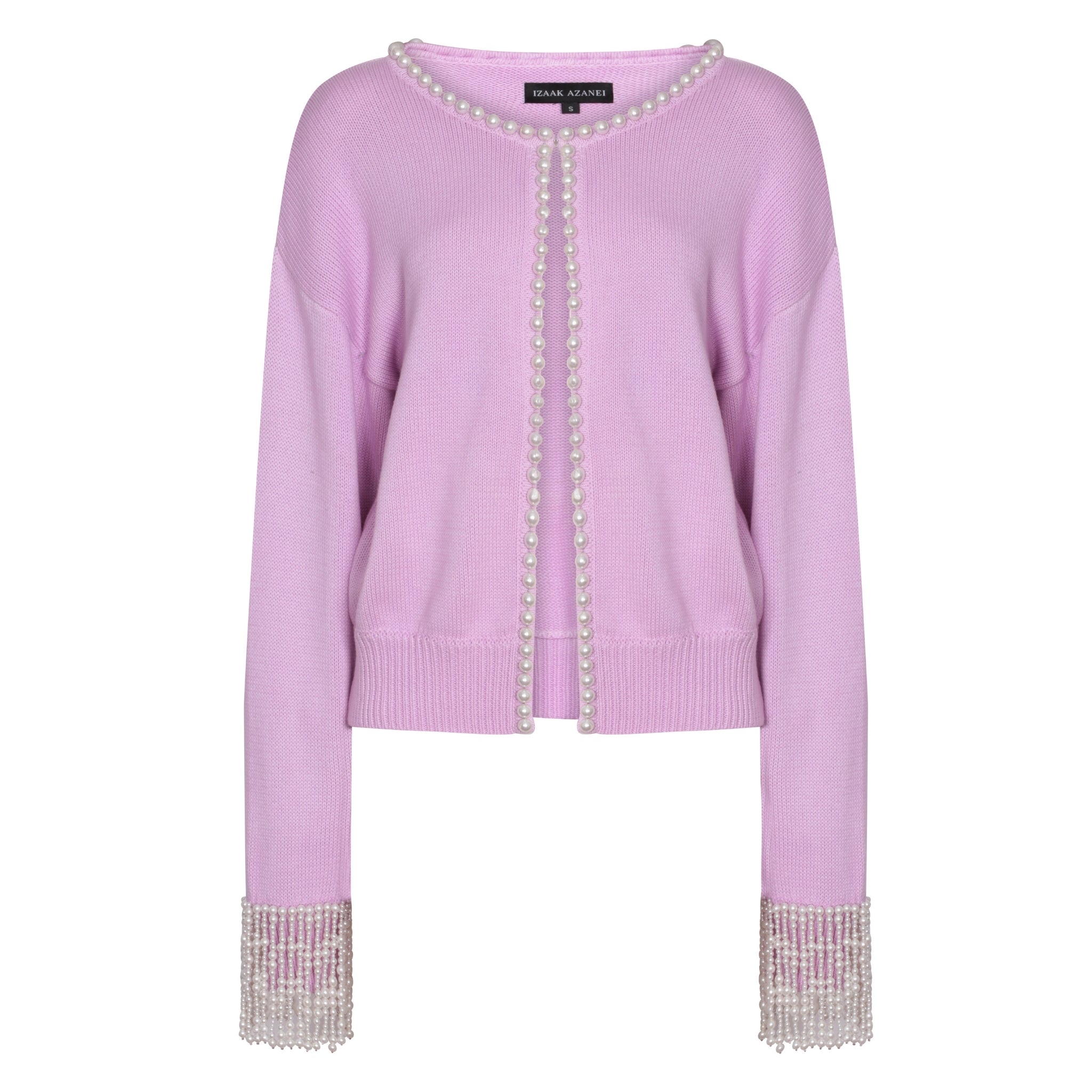 Pink Pearl-lined Cardigan