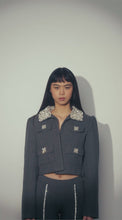 Load and play video in Gallery viewer, Crystal Embellished Jacket in Steel
