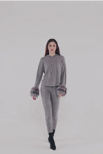 Load and play video in Gallery viewer, Fox Cuff Hoodie in Mist
