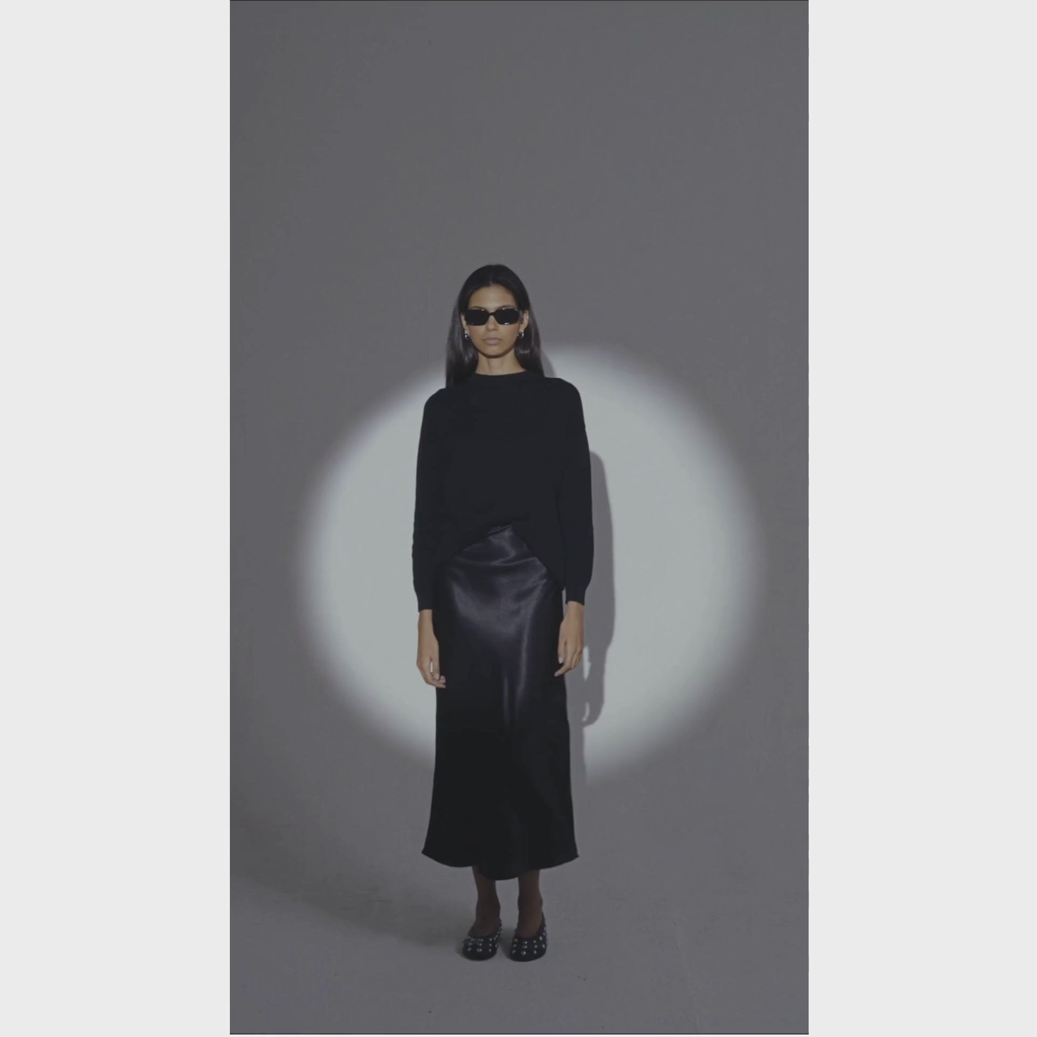 The Contrast Midi Dress in Black