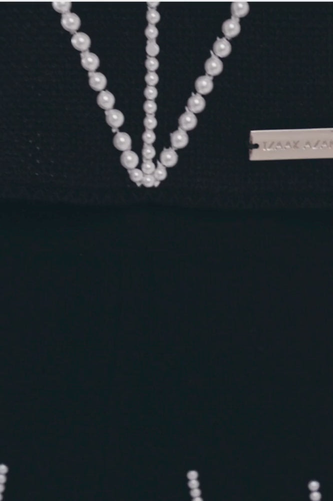 Embellished High Neck Sweater in Monochrome