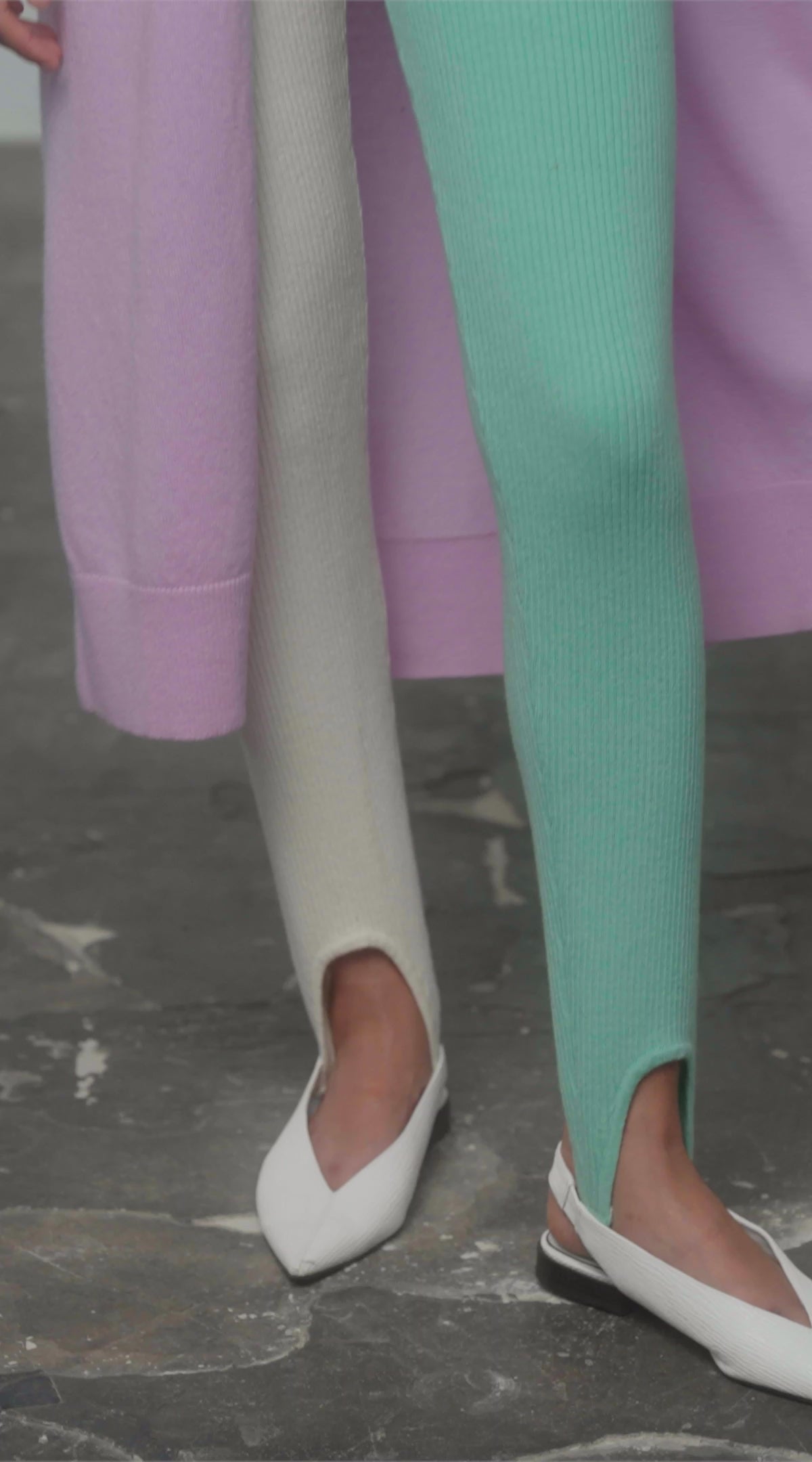 Cream & Green Colour Block Stirrups
