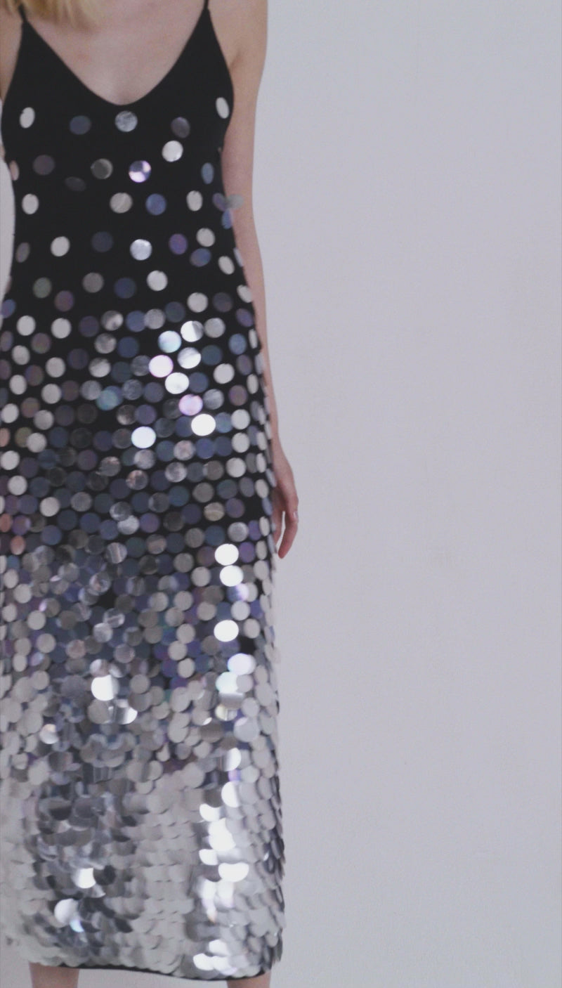 Black Sequined Dress