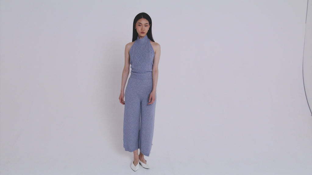 Grey Tie Back Halter