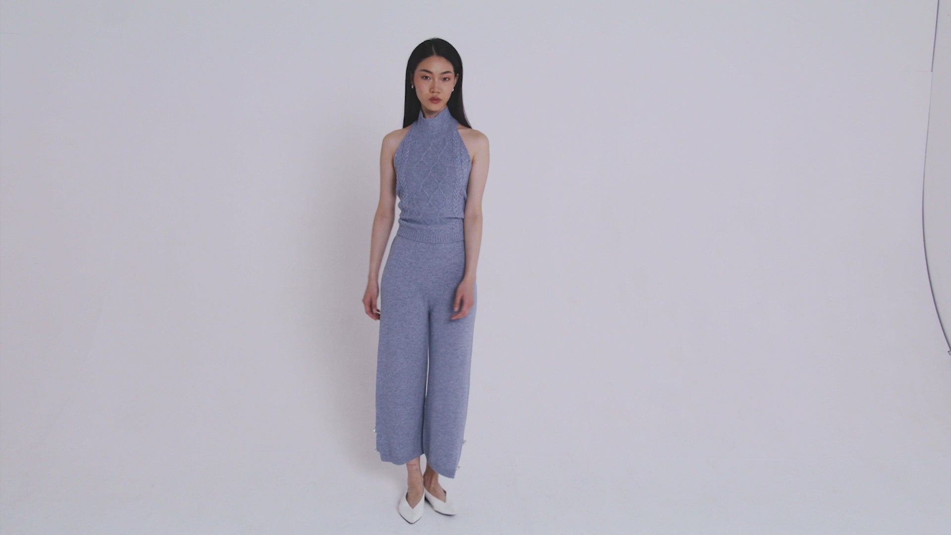 Grey Tie Back Halter