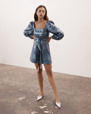 Printed Sequin Dress