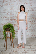 Load image into Gallery viewer, Grey Embellished Flared Pants
