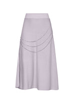 Load image into Gallery viewer, Grey Crystal Chain Embellished Skirt
