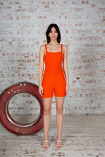 Load image into Gallery viewer, Orange Knit Biker Shorts
