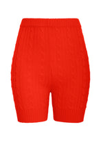 Load image into Gallery viewer, Orange Knit Biker Shorts

