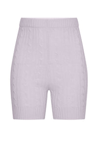 Grey Knit Biker Shorts