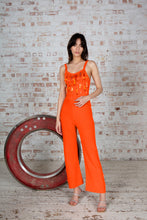 Load image into Gallery viewer, Orange Embellished Wide Leg Pants
