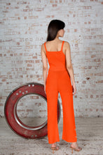 Load image into Gallery viewer, Orange Embellished Wide Leg Pants
