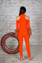 Load image into Gallery viewer, Orange Off Shoulder Cuff Sweater
