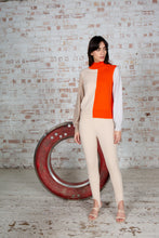 Load image into Gallery viewer, Colour Block Polo Neck Sweater
