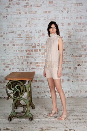Crystal Embellished Sleeveless Top
